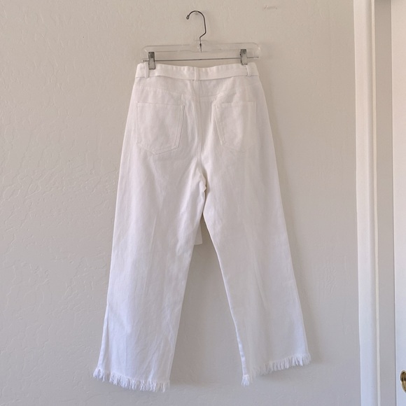 Luca and Grae White Crop Frayed Hem Jeans - Picture 2 of 4